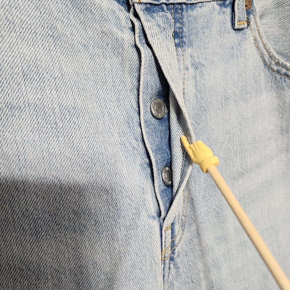 Levis Womens 501 90s Freehand Folk Jeans Colorblock Button Fly‎ 29x30 - Picture 5 of 9
